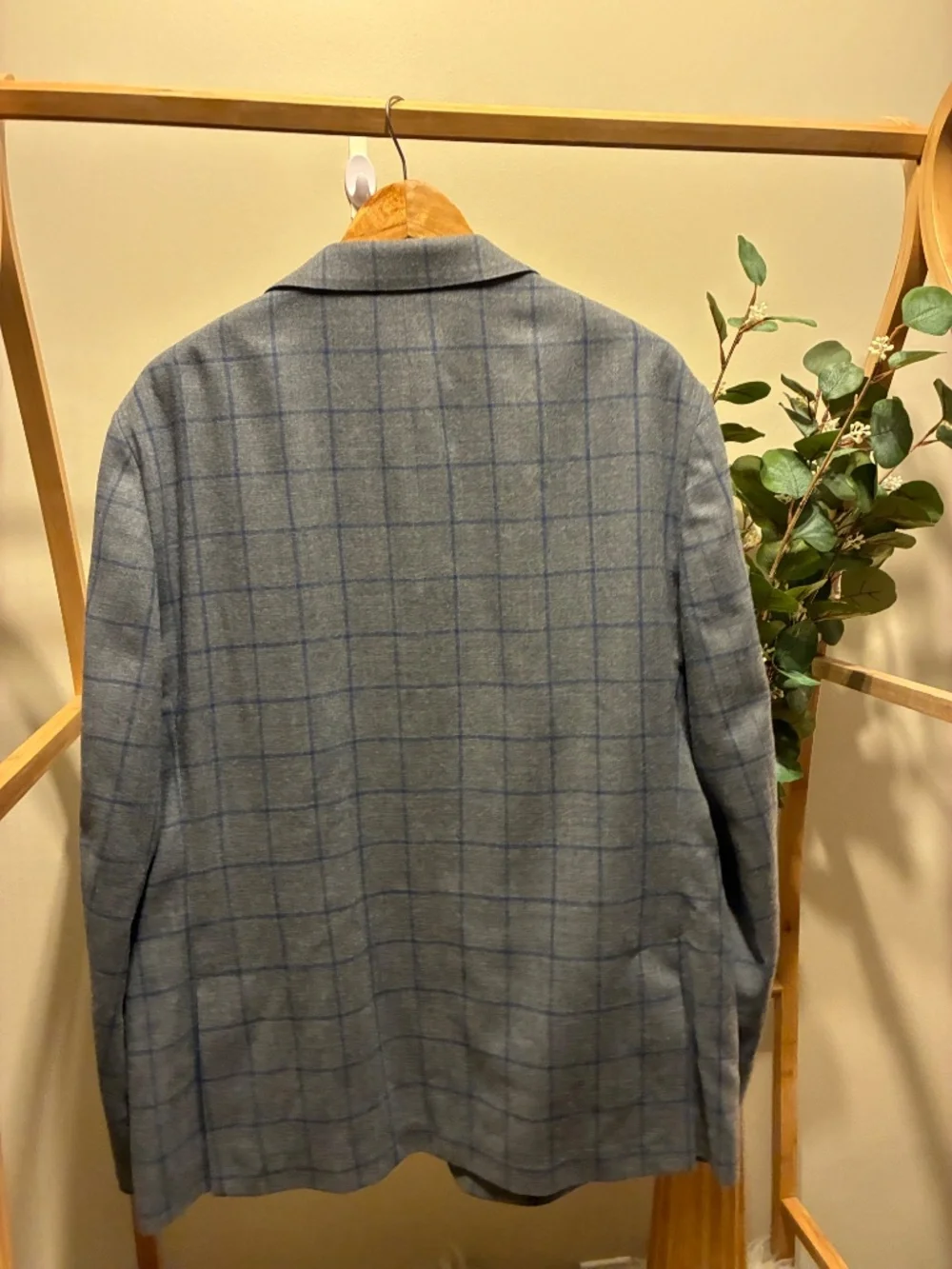Michael Kors Grey Sports Coat with Blue Check